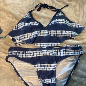 Brooks Navy and White Swimwear Set